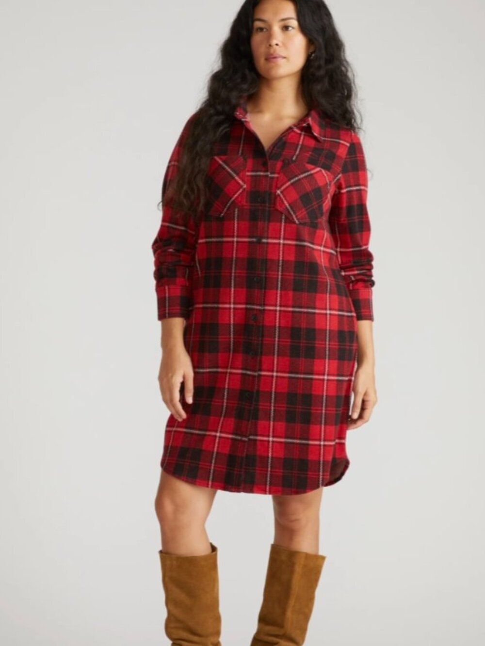 NWT Universal Standard Maine Stretch Flannel shirtdress, Size M (W18-20)